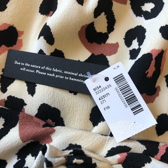 Skirt Animal Print Plus Size 2X Reitman’s NWT Pockets Elastic Waistband Cream - Picture 3 of 6